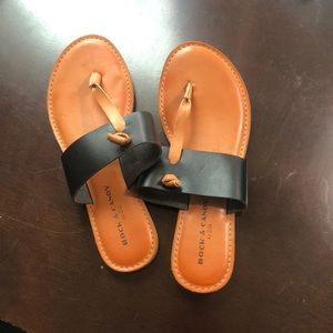 Black and brown sandals